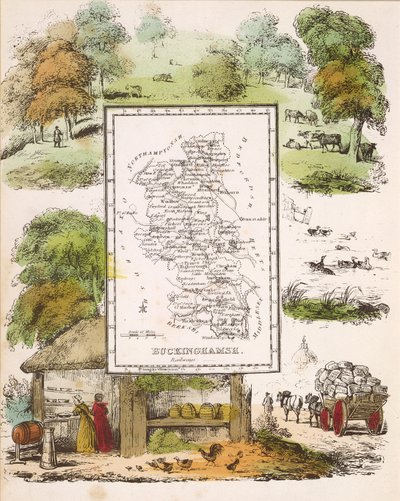 Mappa del Buckinghamshire da English School